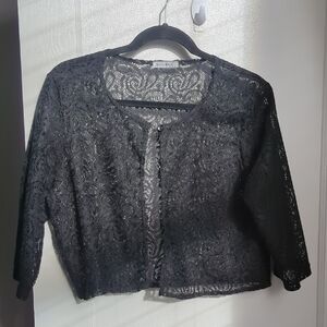 Women's Black Lace Cardigan